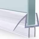 AmazerBath 3 PCS Shower Door Bottom Seal for 1/2 Inch Glass - (15.75 Inches x 3), 3 Section Segmented Shower Installation Kit Frameless Glass Door Seal Strip