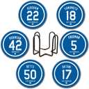 Dodger Coasters for Drinks, Los Angeles LA Baseball Ceramic Coasters Set of 6, Dodger Gift for Man, for Dodger Coffee Mug Cup (Team 2)