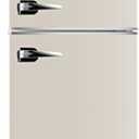 Frigidaire EFR840-Cream EFR840 Retro Mini Fridge with Freezer & Side Bottle Opener-Small 2 Door Refrigerator for Office Bar or College Dorm Room-3.1 Cu Ft (Cream)