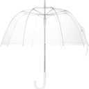Clear Bubble Umbrella  See Through, Rain & Windproof Umbrella for Weddings, Prom, Graduation and Outdoor Events - Automatic Open, Crook Handle, Clear Dome
