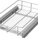 Pull Out Cabinet Organizer 14" W X 17" D, Slide Out Drawers For Kitchen Organizers and Storage, Pull Out Drawers For Cabinets Capacity Heavy Duty Caddy, Cabinet Shelves Chrome-Plated, Bathroom Pantry