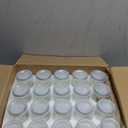 Encheng Glass Yogurt Container With Lids, 7 oz Clear Glass Jars With Lids(PE),Replacement Glass Pudding Yogurt Jars With Twine n Tag For Milk,Jams,Jelly,Mousse,Dishwaresafe 40 Pack