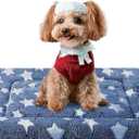 Dog Bed Mat - Dog Crate Pad - Reversible Mat for Pet Comfort - Soft Bed Crate Pads with Dual-Sided Design for All Seasons(Dark Blue Stars, 24" L*18" W*1.5" Th)