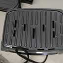 George Foreman Fully Submersible Grill, NEW Dishwasher Safe, Wash the Entire Grill, Easy-to-Clean Nonstick, Black/Grey