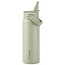 KEWIXY 24 oz Insulated Water Bottle with Straw, Easy Slide Lid, Leak Proof, Keep Cold 24H, Vacuum Insulated Tumbler, Metal Stainless Steel with Handle, Sage
