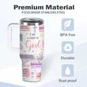 Christian Gifts for Women 30oz Tumbler - I Am a Child of God Insulated Travel Mug with Handle & Straw - Birthday Christmas Gifts, Inspirational Religious Catholic Baptism Confirmation Gift for Her