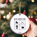 Hockey Christmas Ornament 2025 - Gift for Hockey Players, Fans, and Coaches | Hockey Puck or Stick Keepsake for Xmas Last Minutes Gifts (C20)
