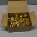 ROCEEI 12 Pcs Ramadan Eid Lantern Mini Gold Lanterns Decorative with LED Candles Small Eid Mubarak Decor Vintage Hanging Lantern Lights for Home Table Centerpiece Party Gift