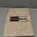 Decorelia Faux Linen Round Table Cloth 60 inch, Waterproof Decorative Fabric Anti-Scratch Texture Round Tablecloth Cover for Dining, Kitchen & Outdoor Table (60 Inch, Round (2-4 Seats), Beige)