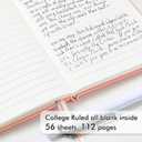feela 3 Pack Pocket Small Notebook Journals, Mini Cute Hardcover College Ruled Notepad Women Office Supplies, with 3 Black Pens, 3.5x 5.5, A6, Pastel Colors, Light Yellow, Light Pink, Pale Orange
