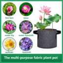 DECOHS 12 Pack Aquatic Plant Pots for Pond, Reusable Fabric Aquatic Plant Pots, Breathable Pond Plant Basket Grow Bags with Handles for Aquatic Plants, Bog Plant, Water Lily, Lotus, Flower (1 Gallon)