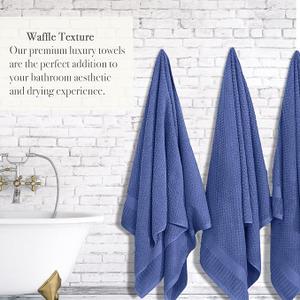 DIGEU 100% Cotton Bath Towels for Bathroom,Highly Absorbent Bath Towels Set Quick Dry,Luxury Soft Towels for Hotel(4 piece,Electric Blue) Brand: DIGEU Size 35.6L x 25.4W Centimetres