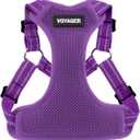 Best Pet Supplies Voyager Adjustable Dog Vest Harness Breathable No Pull Harness for Small, Medium, Large Dogs, Harness for Walking, Jogging, Easy Step-in, Reflective Stripes - Purple, L