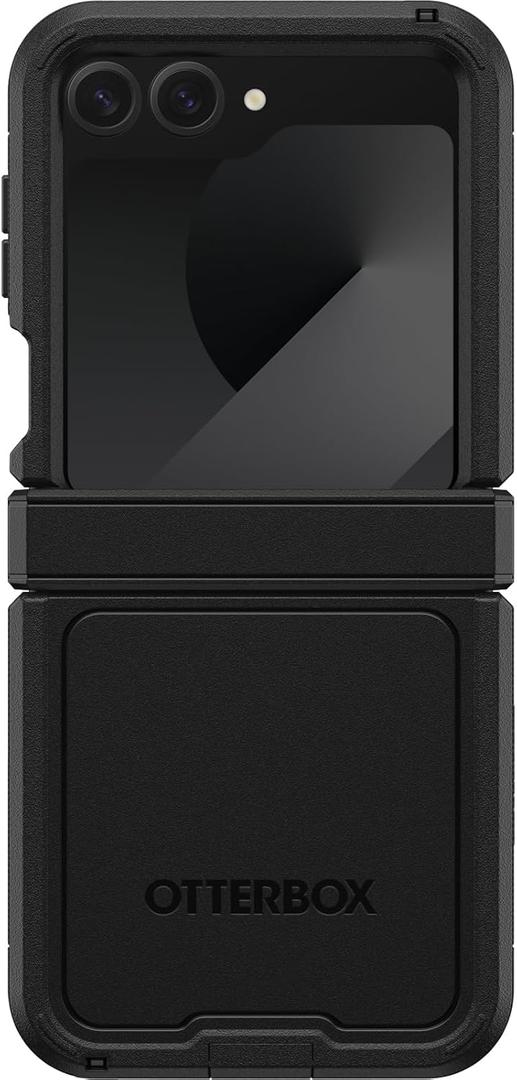 OtterBox Galaxy Z Flip7 FE, and Flip6 Defender Series XT Case - Black, screenless, screenless, Rugged Hinge Protection, Lanyard Attachment, PowerShare and Wireless Charging Compatible