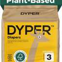 DYPER - Baby Diapers Hypoallergenic Cloth Alternative Day & Overnight Protection - Made with Plant-Based* & Honest Ingredients - Size 3 (28 Count)