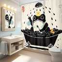 Funny Frog Shower Curtain Bathroom Set 71Wx71H Inches Cute Animal Taking Shower Asian Style Traditional Japanese Art Rubber Duck Bath Accessories Beige Art Home Decor Fabric 12 Pack Hooks