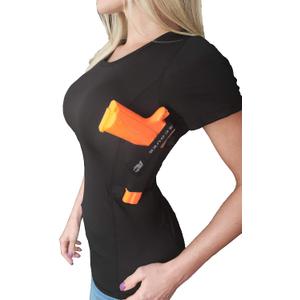 Concealed Carry Clothing Womens Tank Top with Gun Holster CCW Tactica (Large, Black)
