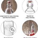 Bormioli Rocco Officina Water Bottle | 37.25 oz, Italian Glass Pitcher | Airtight Seal & Metal Clamp | Easy To Carry Handle, Dishwasher Safe & Eco-Friendly | Safe For Infused & Carbonated Drinks