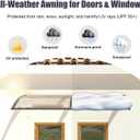 40x48 Inch Window Door Awning Exterior,Polycarbonate Outdoor Overhang Canopy Shelter,UPF 50+ UV Rain Snow Sun Protection,Spliced Overdoor Awnings for Outside,Porch,Patio,Deck,House Entrance