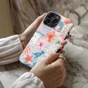 2 x LUMARKE for iPhone 16 Pro Max Case,Cute Floral Cover,Wireless Charging