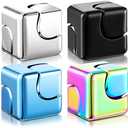 Wettarn 4 Pcs Spinners Cube Toys for Adults Small Desk Toys Sensory Focus Metal Cube Spinners Desktop Anxiety Stress Relieve Autism ADHD Relaxing (Only 2)