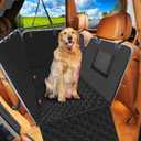 Mancro Dog Car Seat Cover, 2026 Upgraded 600D Heavy Duty Waterproof & Scratch-Resistant Dog Hammock for Car, Back Seat Pet Cover for Dogs with Sedan and Truck, X-Large, Black