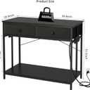 VOWNER 40 Gallon Aquarium Stand with Power Outlet, Metal Frame Fish Tank Stand with Cabinet Storage, Double Turtle Reptile Terrariums Tank Stand, 39.4" L*18.9" W Tabletop, 660LBS Capacity, Black