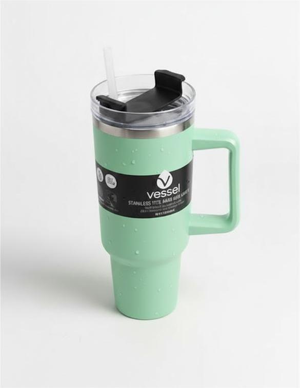 Stainless Steel Tumbler 40 Oz Mint Green
