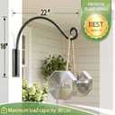Lifyzoon Heavy Duty Plant Hanger Bracket (22"/Black) Outdoor Hand-Forged Hanging Plant Bracket Durable and Stable Bird Feeder Hanger