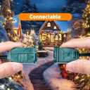 2 x C7 LED Christmas & Halloween Lights - 12FT Outdoor Clear String Lights with 12 Vintage C7 Bulbs, Warm White Hanging Decor for Porch, Garden, Backyard, Balcony, Holiday Party