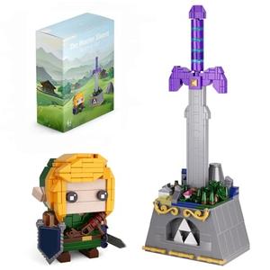 Latephiy The Master Sword Building Kit with Link Action Figures Building Set, BOTW 2 in1 Micro Hyrule Building Blocks Set, Birthday Party Decorations Supplies, Gifts for Fans Kids Adults