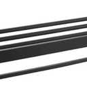 Towel Rack Towel Rail Towel Rack with Bar Hotel Rail Shelf Wall-Mounted Double-Layer Towel Holder for Bathroom Kitchen Towel Bar Towel Holder/Schwarz/60 * 22 * 13Cm