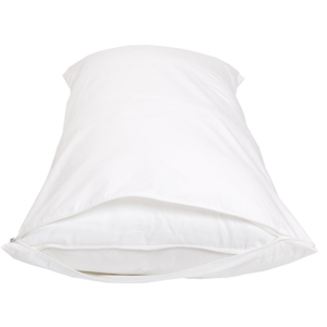 Amazon Basics Body Pillow Pillowcase with Zipper, 100% Cotton Hypoallergenic, Pillow Protector, White (55 x 21 Inches), Pillows Not Included