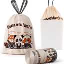 Trash bags, 4 Gallon Trash Bags Drawstring, Colorful & Portable Small Trash Bags With Panda Printed, Tear-Resistant Garbage Bags 4 Gallon for Bathroom Office Trash Cans, 30 Counts