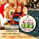 3 x Christmas Pickle Ornament 2025, Christmas Home Decor Keepsake for Pickle Lovers, Unique Ceramic Pickle Ornaments for Christmas Tree Decorations, Funny Pickle Gifts for Women, Men, Him, Her