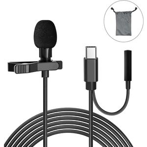 UDEE Microphone Lavalier Microphone Type-c Phone Microphone with Listening Interface Mini Portable for Live, Interview, Meeting and Other Scenarios