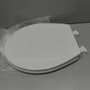 BEMIS 500EC 390 Toilet Seat with Easy Clean & Change Hinges, 1 Pack Round, Cotton White