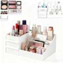 Makeup Organizer with Drawers, Cosmetic Organizer for Vanity Dresser Bathroom Countertop, Large CapacityOrganizer for Skincare, Lipstick, Palettes (1 Pack Makeup Organizer)