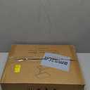 Kitstorack TV Tray Table, Adjustable Height & Flip-Top & Rounded Metal Corners, Snack Table for Couch, Sofa, Bed, Chair, Living Room, C Shaped End Side Table for Eating, Dinner or Laptop, Small Spaces (Brown)