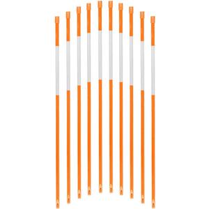 36-Inch Reflective Driveway Markers, Hollow Driveway Poles for Easy Visibility at Night, 1/4 Inch Diameter Snow Stakes Driveway Reflectors, Orange, 20 Pcs