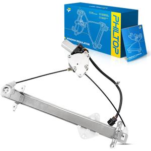 PHILTOP Front Left Driver Side Power Window Regulator with 6-Pin Motor Assembly Compatible with 2010 2011 2012 2013 2014 Subaru Outback,Subaru Legacy Replace 61041AJ03B,751-345