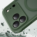 BERFY for iPhone 17 Pro Max Case, Compatible with MagSafe, Built-in Privacy Screen Protector, Camera Protection, Shockproof ", Translucent Deep Green