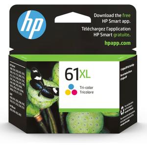 HP 61XL Tri-color High-yield Ink Cartridge | Works with Printer Series: DeskJet 1000, 1510, 2050, 2510, 2540, 3000, 3050, 3510; ENVY 4500, 5530; OfficeJet 2620, 4630 | Instant Ink Eligible | CH564WN