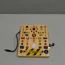 Busy Board with 19 LED Light Switches, Montessori Toys for 1 2 3 Years Old, Wooden Sensory Board, Toddlers Activity Travel Toys for 1 2 3 Year Old Boy & Girl Birthday Gift (Big)