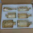 Amber Glass Bud Vases Set of 12, Gold Mini Flower Vase for Centerpieces, Small Vases in Bulk for Wedding Decorations, Vintage Vase for Table, Recepetion, Home Dcor