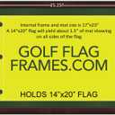 17x23 Mahogany Color Golf Flag Frame, Moulding brn-002, New Fairway Green Mat (holds 14x20 PGA, Ryder Cup, US Open Golf Flags; flag not incl) UPDATED JULY 2025