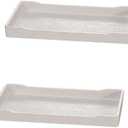 8 Inches Small Rectangle Melamine Tray,Coffee Table Tray,Serving Trays for Entertaining, Party, Cupcakes, Taco, Cheese, Buffet(White)