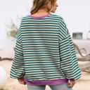 TARSE Oversized Hoodie for Women Comfort Colors Top Trendy Sweatshirt Crewneck Pullover Malachite Green (M)
