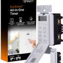 myTouchSmart 33861 LE One in-Wall Digital Timer, Push Door Switch, Backlit LED Screen, 8 Custom On/Off Times, Countdown Mode, Daily/Weekly Set, Off & Countdown