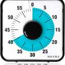 Secura 60-Minute Visual Countdown Timer, 7.5-Inch Oversize Classroom Visual Timer for Kids and Adults, Durable Mechanical Kitchen Timer Clock with Magnetic Backing (Blue)